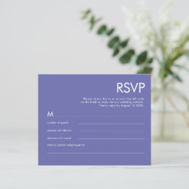 Lámina Código QR simple presupuesto Boda azul RSVP
