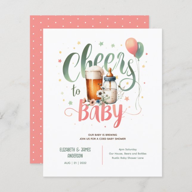 Lámina COED Baby Brewing Beers Bottles Cheers Wildflowers (Anverso / Reverso)