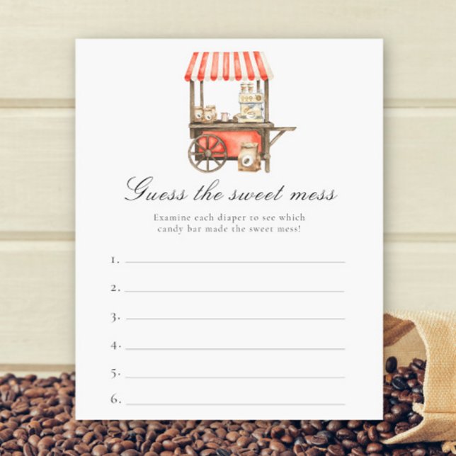 Lámina Coffee Baby shower Guess the sweet mess game (Subido por el creador)