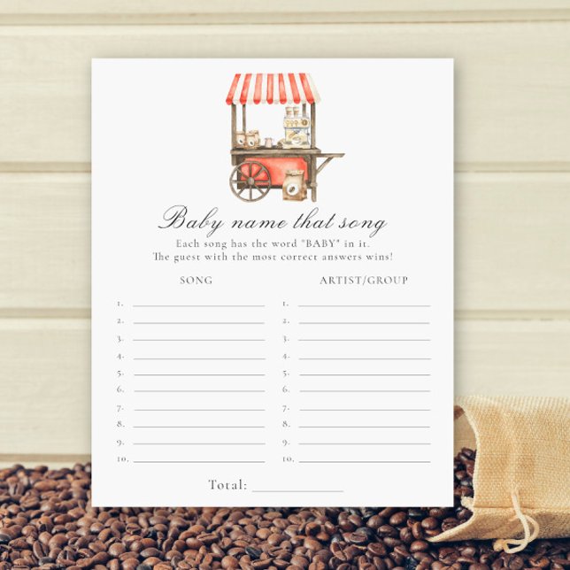 Lámina Coffee baby shower - Name that song game (Subido por el creador)