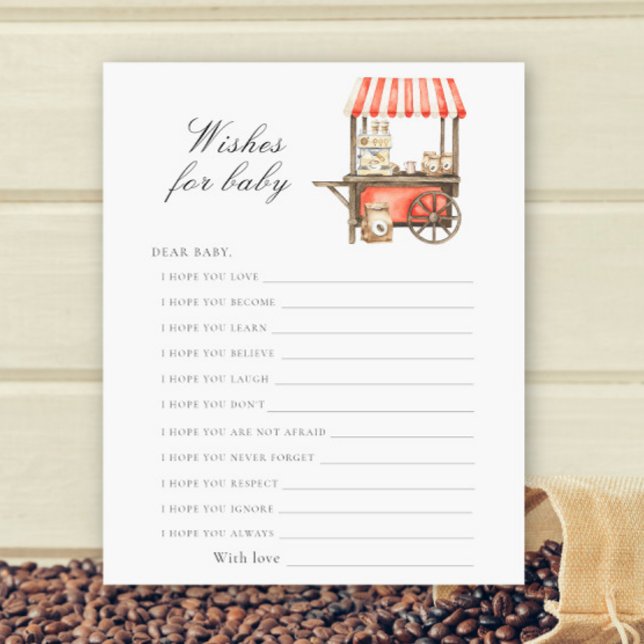 Lámina Coffee baby shower - wishes for baby (Subido por el creador)