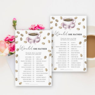 Lámina Coffee Bow Bridal Ducha Prefiere jugar