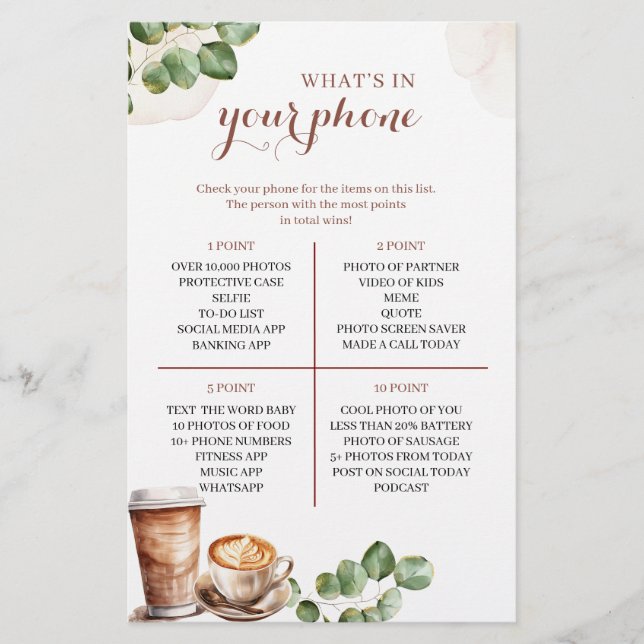 Lámina Coffee Love está preparando lo que hay en tu juego (Anverso)