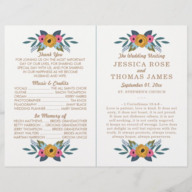 Lámina Colección de Bodas blancos de flor (Anverso)