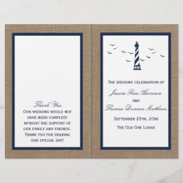 Lámina Colección de Bodas Burlap del faro náutico