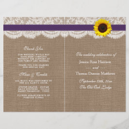 Lámina Colección de Bodas de girasol rústico - morado