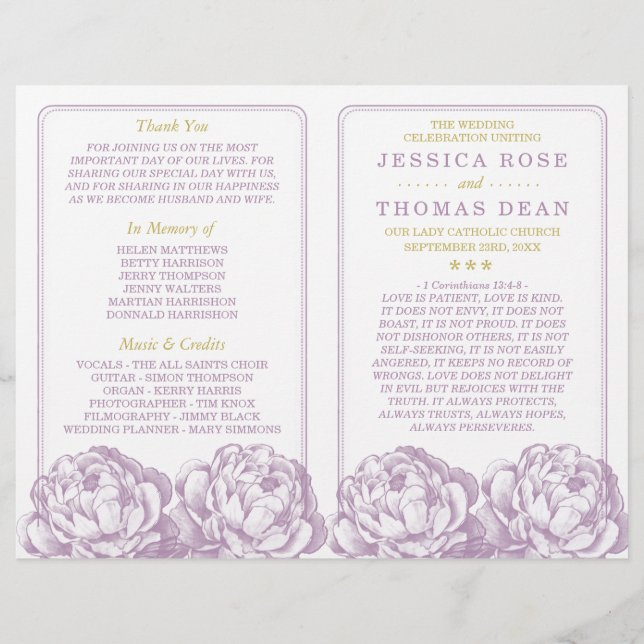 Lámina Colección de Bodas florales de Peony