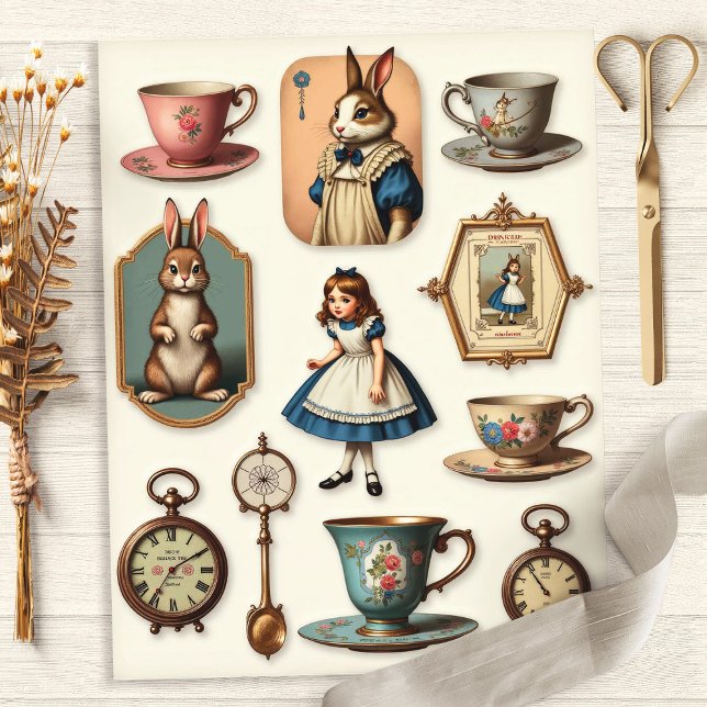 Lámina Colección de corte de Fiesta de té de Alicia Vinta (Subido por el creador)