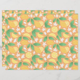 Lámina Colección de patrones de cesta de fruta - limón