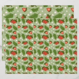 Lámina Colección de patrones de cesta de frutas - fresas
