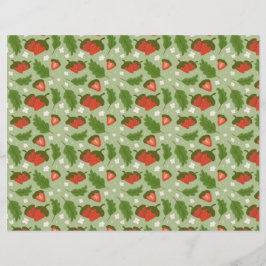 Lámina Colección de patrones de cesta de frutas - fresas