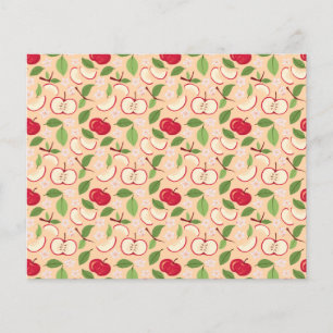 Lámina Colección de patrones de cesta de frutas - manzana