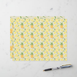 Lámina Colección de patrones de cesta de frutas - Piñas