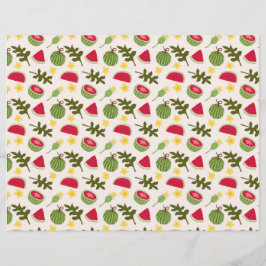 Lámina Colección de patrones de cesta de frutas - sandía