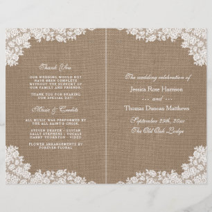 Lámina Colección Rustic Burlap & Vintage White Lace