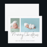 Lámina Collage de 2 fotos Presupuesto Regalo para bebé su<br><div class="desc">Collage de 2 fotos Presupuesto Tarjeta de Navidad para bebé. Una alternativa económica y de buen valor en un tamaño más pequeño de 4, 5 x 5, 6” con semi-brillo de 110lbs de peso, que tiene un grosor similar al de una postal (sin embargo, no es adecuada para usar como...</div>