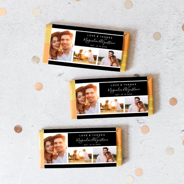 Lámina Collage de fotos Boda Favor Candy Bar Wrapper (Subido por el creador)