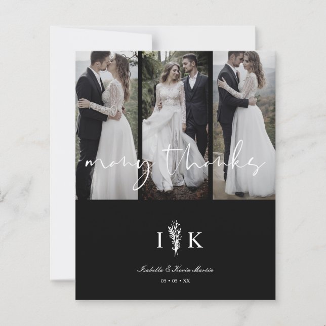 Lámina Collage de fotos de Budget 3 Bodas Muchas gracias  (Anverso)