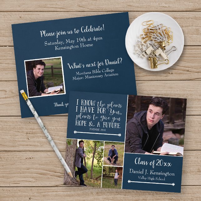 Lámina Collage de fotos de Graduación Verso de Biblia Pre (Subido por el creador)