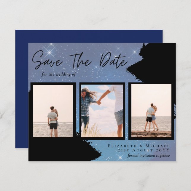 Lámina COLLAGE DE FOTOS DE PRESUPUESTO Guardar fecha Boda (Anverso / Reverso)