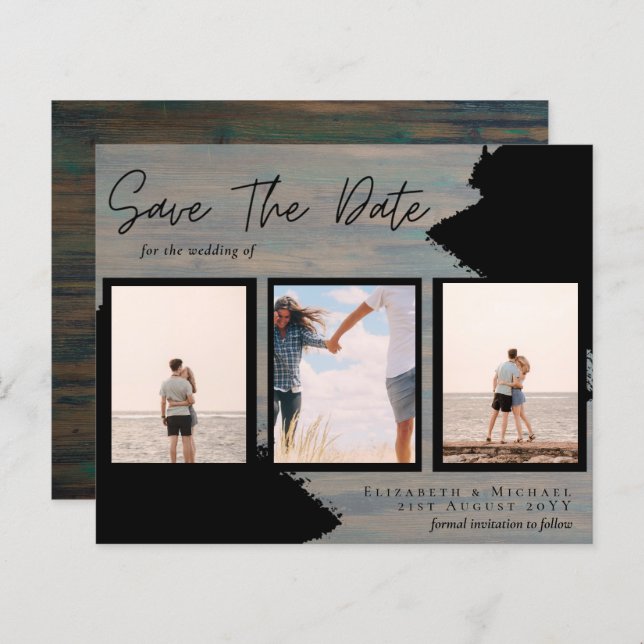 Lámina COLLAGE DE FOTOS DE PRESUPUESTO Guardar fecha Boda (Anverso / Reverso)