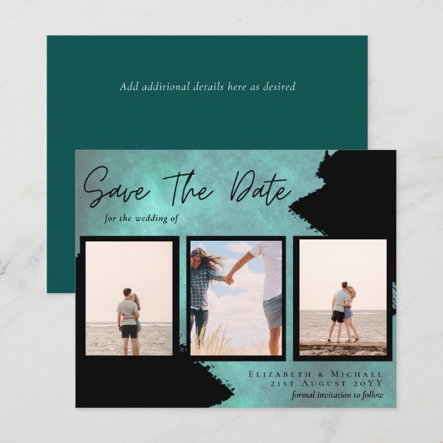 Lámina COLLAGE DE FOTOS DE PRESUPUESTO Guardar fecha Boda (Anverso / Reverso)