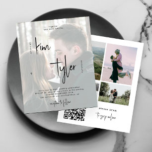 Lámina Collage de fotos de presupuesto Invitación a boda 