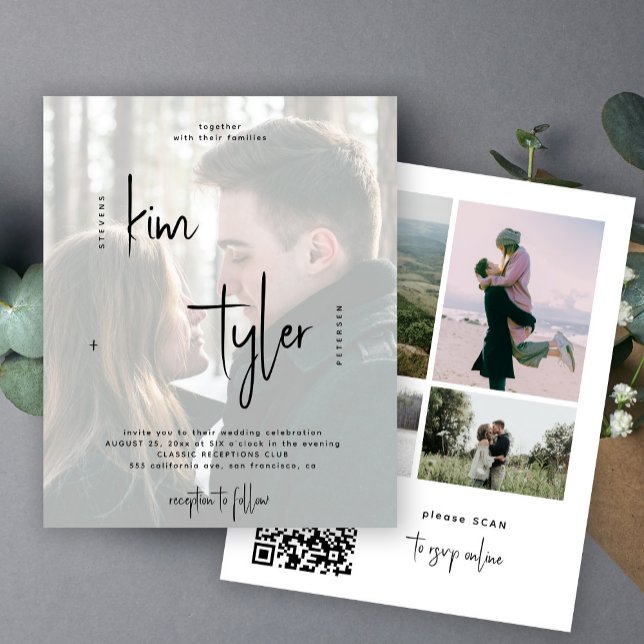 Lámina Collage de fotos de presupuesto Invitación a boda  (Subido por el creador)
