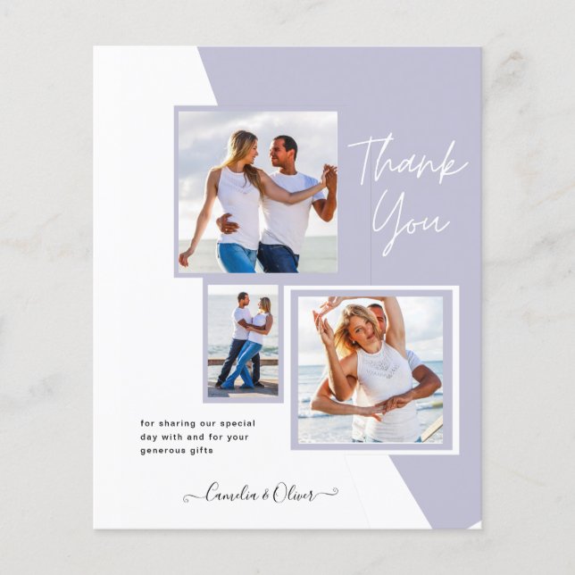 Lámina Collage de fotos GRACIAS Boda/Bebé/Graduado/CUALQU (Anverso)