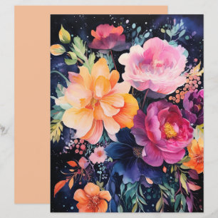 Lámina Collage Rosas Peonía