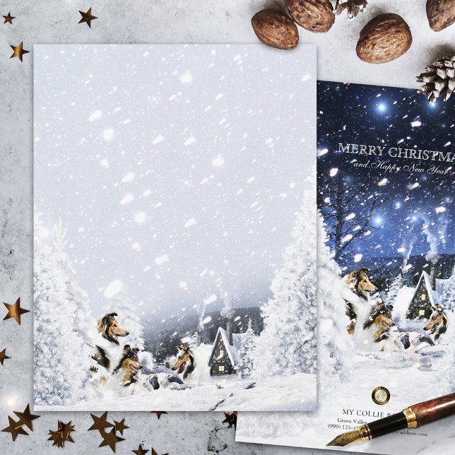 Lámina Collie y cordero toscos, relatos de Navidades - St (Subido por el creador)