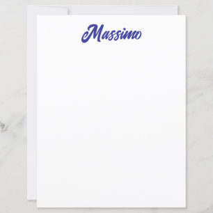 Lámina Color Azul Profundo Caligrafía Llana Moderna Propi
