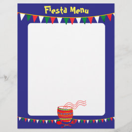 Lámina color personalizado carta de comida mexicana membr