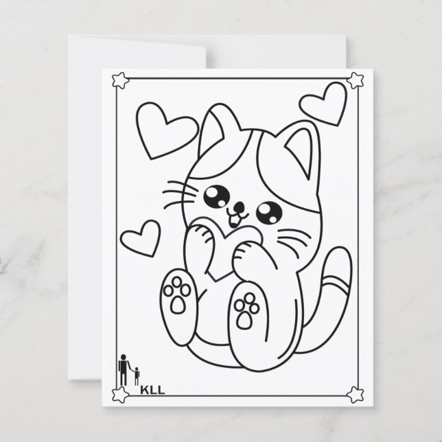 Lámina Colorante de gatos pequeños (Anverso)