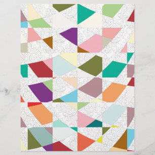 Lámina Colores abstractos Damask Scrapbook Paper