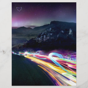 Lámina Colores abstractos de la carretera de las luces bo