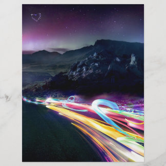 Lámina Colores abstractos de la carretera de las luces bo