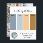 Lámina Colores Bodas azul turbio y amarillo naranja Palet<br><div class="desc">Colores Bodas azul turbio y amarillo naranja Palette Card 2023</div>