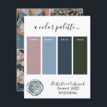 Lámina Colores Bodas polvorientos de color azul y rosa pá<br><div class="desc">Duste azul y polvorientos colores Bodas rosados Palette Card 2023</div>