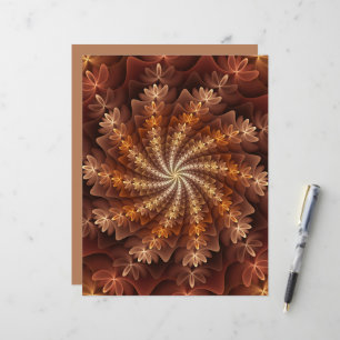 Lámina Colores Cálidos, Patrón de Arte Fractal Moderno Al
