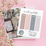 Lámina Colores clásicos de Boda gris de Rubor PalettPaper<br><div class="desc">Clásica tarjeta de Boda gris de Rubor 2024</div>