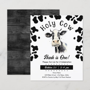 Lámina Colores de agua de cumpleaños 1 de vaca sagrada