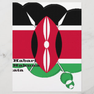 Lámina Colores de la bandera nacional de Kenia diseñan ve