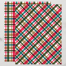 Lámina Colores de Navidad a cuadros