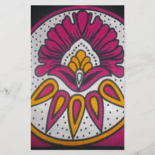 Lámina colores fresco retro vintage estilo africano tradi
