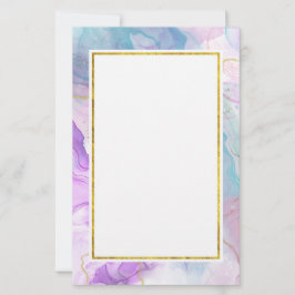 Lámina Colores morados, verdes y rosados de color elegant