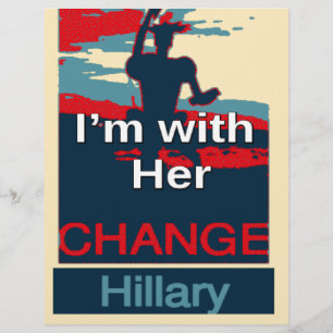 Lámina Colorido 2016 Estoy con su voto por Hillary USA S