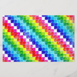 Lámina Colorido En Cuadrados De Papel Gráfico