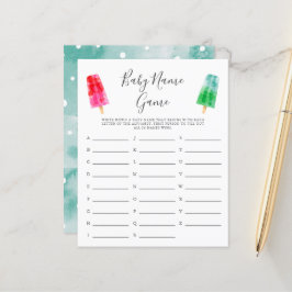 Lámina Colorido juego de ducha con el nombre del bebé Pop