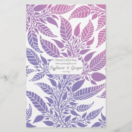 Lámina Colorido Purple & Pink Leafy Design Soap Wrap